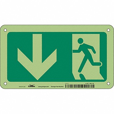 CONDOR 467R62 Safety Sign 4 1/2 in x 8 in Aluminum