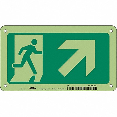 CONDOR 467R66 Safety Sign 4 1/2 in x 8 in Aluminum