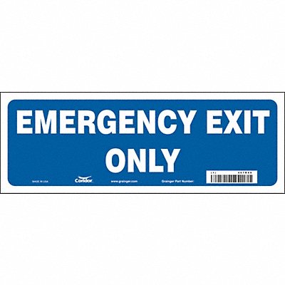 CONDOR 467R69 Safety Sign 5 in x 14 in Vinyl