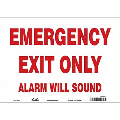 CONDOR 467R94 Safety Sign 10 in x 14 in Vinyl