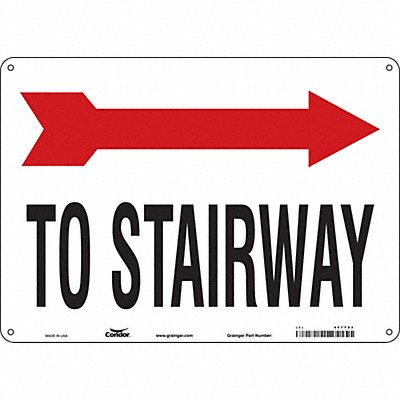 CONDOR 467T03 Safety Sign 10 in x 14 in Polyethylene