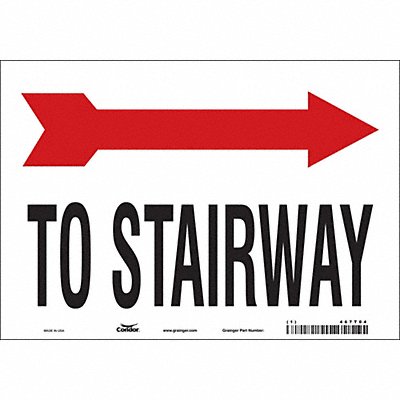 CONDOR 467T04 Safety Sign 7 in x 10 in Vinyl