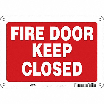CONDOR 467T21 J7052 Safety Sign 7 in x 10 in Aluminum