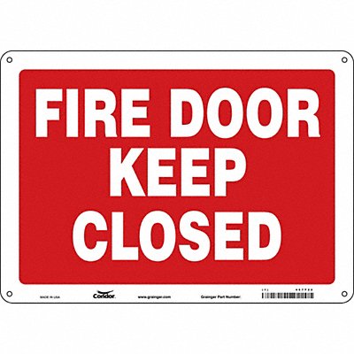 CONDOR 467T22 J7052 Safety Sign 10 in x 14 in Aluminum