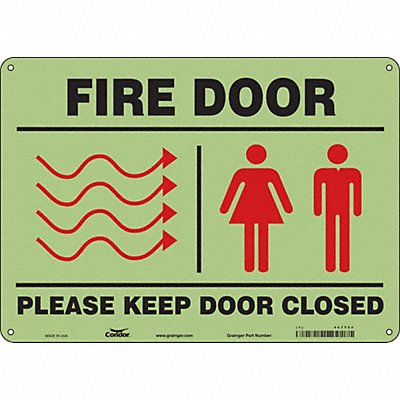 CONDOR 467T52 Safety Sign 10 in x 14 in Polyethylene
