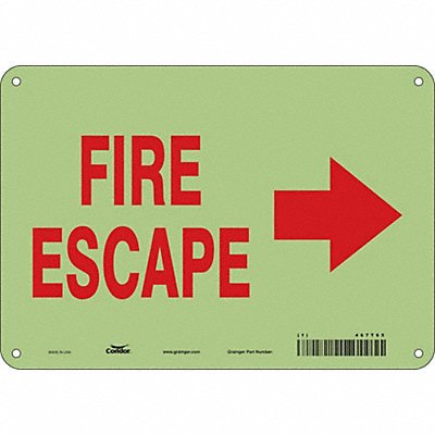 CONDOR 467T65 Safety Sign 7 in x 10 in Polyethylene