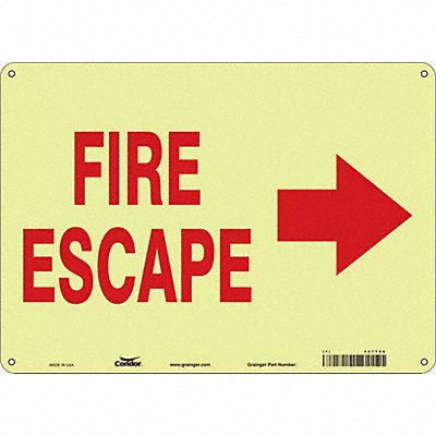 CONDOR 467T66 Safety Sign 10 in x 14 in Polyethylene