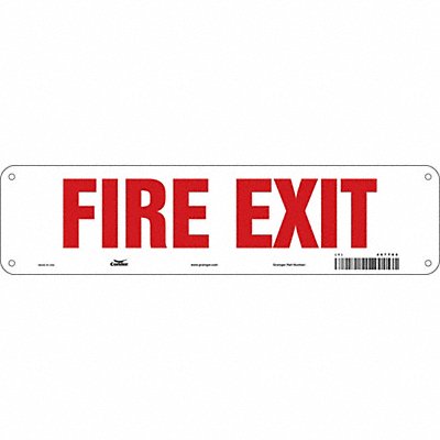 CONDOR 467T88 Safety Sign 3 1/2 in x 14 in Aluminum