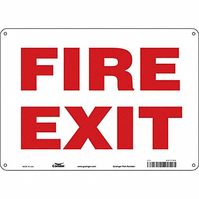 CONDOR 467T90 Safety Sign 10 in x 14 in Aluminum