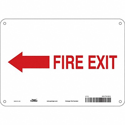 CONDOR 467U06 Safety Sign 7 in x 10 in Aluminum