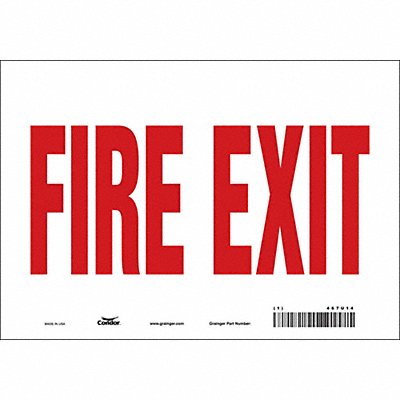 CONDOR 467U14 Safety Sign 7 in x 10 in Vinyl