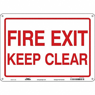 CONDOR 467U20 J9268 Safety Sign 10 in x 14 in Polyethylene
