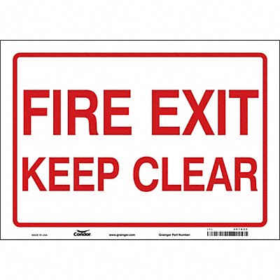 CONDOR 467U22 J9268 Safety Sign 10 in x 14 in Vinyl