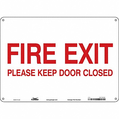CONDOR 467U26 Safety Sign 10 in x 14 in Polyethylene