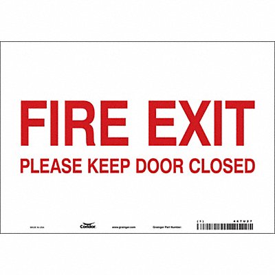 CONDOR 467U27 Safety Sign 7 in x 10 in Vinyl