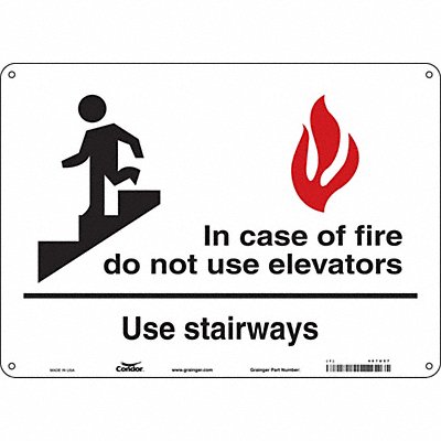 CONDOR 467U57 Safety Sign 10 in x 14 in Polyethylene