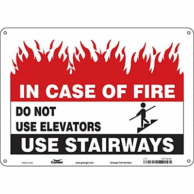 CONDOR 467U69 Safety Sign 10 in x 14 in Polyethylene