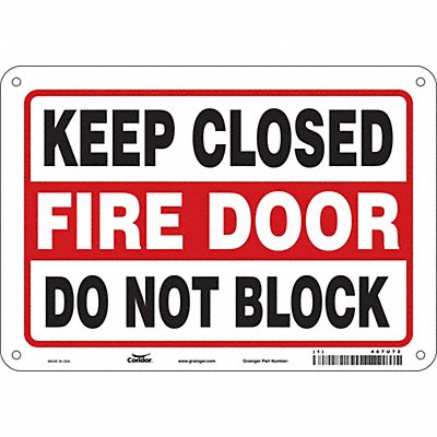 CONDOR 467U72 Safety Sign 7 in x 10 in Aluminum
