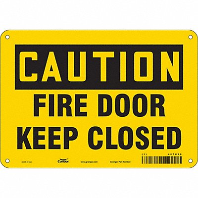 CONDOR 467U99 Safety Sign 7 in x 10 in Aluminum