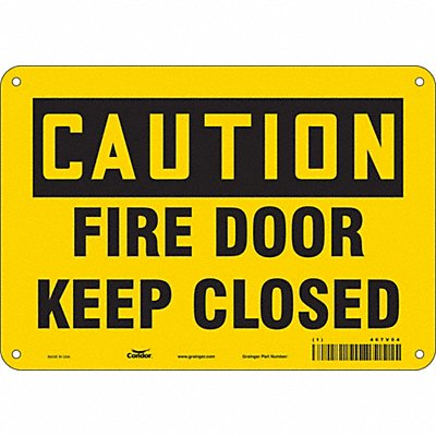 CONDOR 467V04 Safety Sign 7 in x 10 in Polyethylene