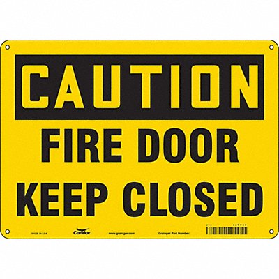 CONDOR 467V05 Safety Sign 10 in x 14 in Polyethylene