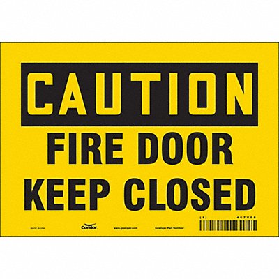 CONDOR 467V08 Safety Sign 7 in x 10 in Vinyl