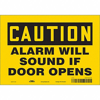 CONDOR 467V24 Safety Sign 7 in x 10 in Vinyl