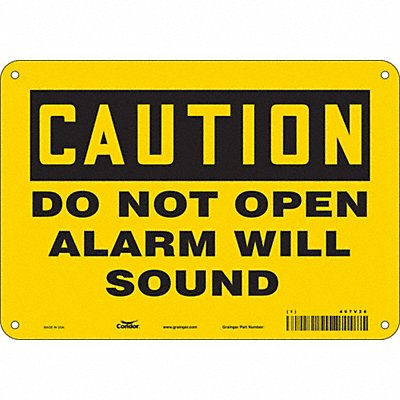 CONDOR 467V26 Safety Sign 7 in x 10 in Aluminum