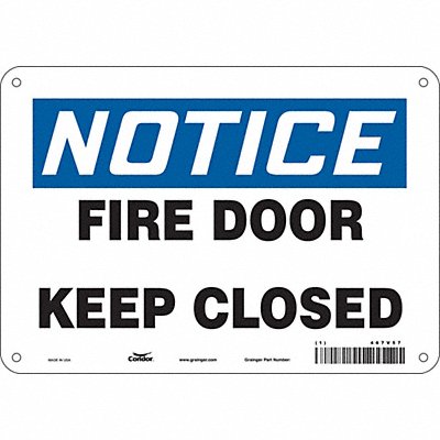 CONDOR 467V57 Safety Sign 7 in x 10 in Polyethylene