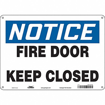 CONDOR 467V58 Safety Sign 10 in x 14 in Polyethylene