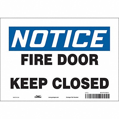 CONDOR 467V60 Safety Sign 7 in x 10 in Vinyl