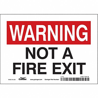 CONDOR 467V85 J9288 Safety Sign 5 in x 7 in Vinyl