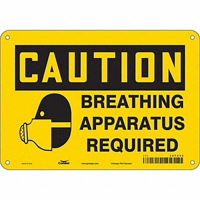 CONDOR 467X50 Safety Sign 10 inx14 in Polyethylene