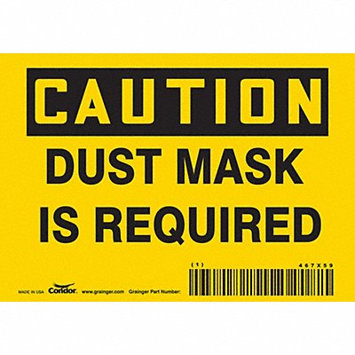 CONDOR 467X59 Safety Sign 3 1/2 inx5 in Vinyl