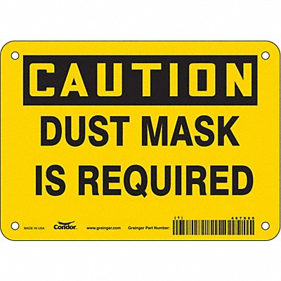 CONDOR 467X60 Safety Sign 5 inx7 in Vinyl