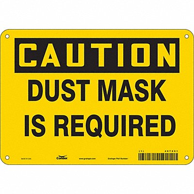 CONDOR 467X61 Safety Sign 7 in x 10 in Vinyl