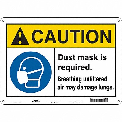 CONDOR 467X66 Safety Sign 10 inx14 in Polyethylene