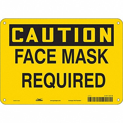 CONDOR 467X69 K0486 Safety Sign 7 in x 10 in Aluminum