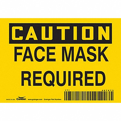 CONDOR 467X73 K0486 Safety Sign 3 1/2 inx5 in Vinyl