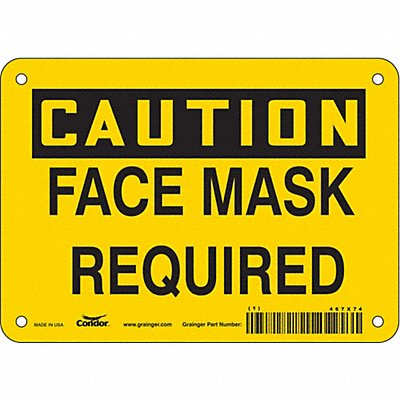 CONDOR 467X74 K0486 Safety Sign 5 inx7 in Vinyl