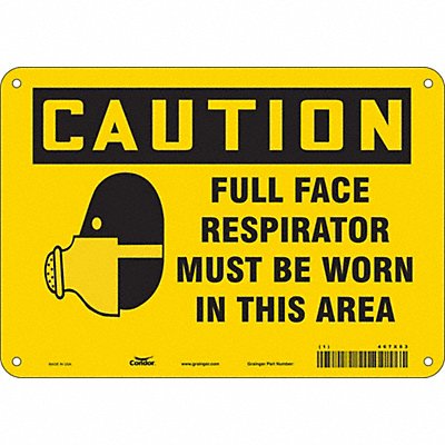 CONDOR 467X83 Safety Sign 7 in x 10 in Aluminum