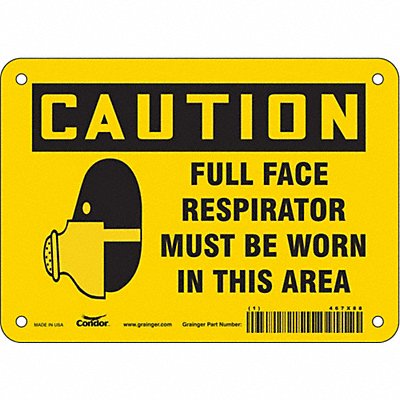 CONDOR 467X88 Safety Sign 5 inx7 in Vinyl