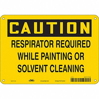 CONDOR 467Y02 Safety Sign 7 in x 10 in Polyethylene