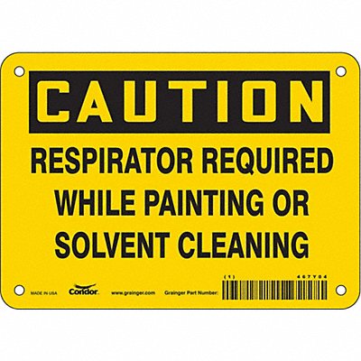 CONDOR 467Y04 Safety Sign 5 in x 7 in Vinyl