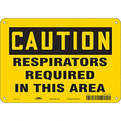 CONDOR 467Y24 K0492 Safety Sign 7 in x 10 in Aluminum