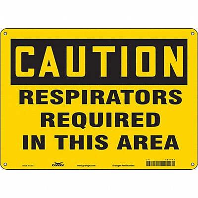 CONDOR 467Y27 K0492 Safety Sign 10 in x 14 in Polyethylene