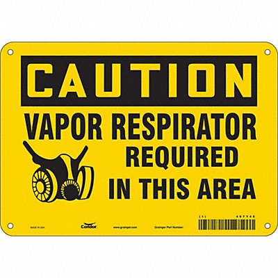 CONDOR 467Y45 Safety Sign 7 in x 10 in Polyethylene