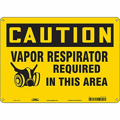 CONDOR 467Y48 Safety Sign 10 in x 14 in Vinyl