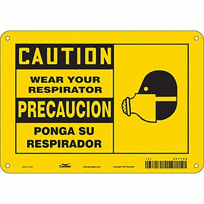 CONDOR 467Y99 Safety Sign 7 inx10 in Vinyl