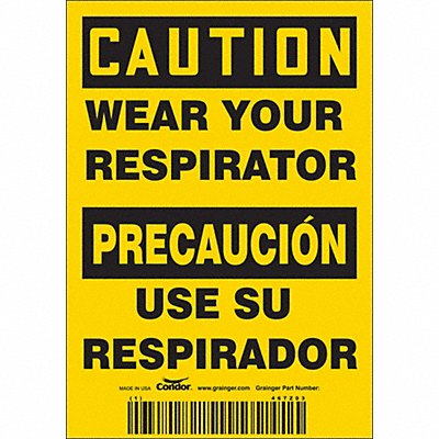 CONDOR 467Z03 Safety Sign 5in x 3.5in Vinyl PK5